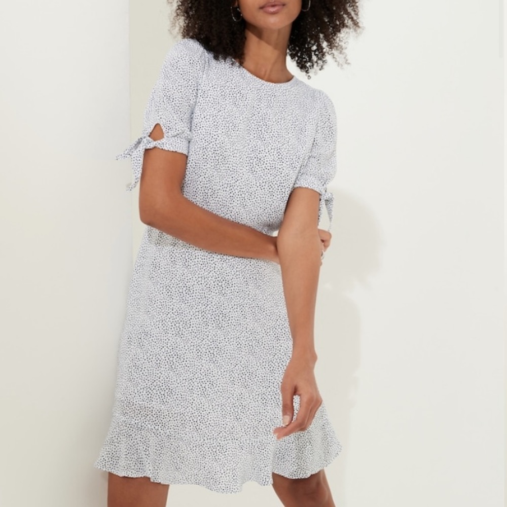 Puff-Sleeve Mini Dress